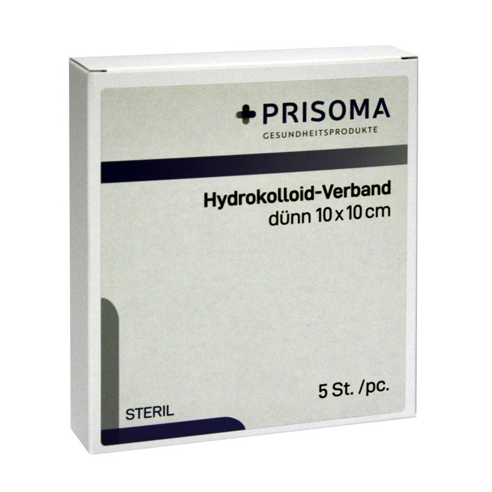 Hydrokolloid-verband dünn 10x10 cm 5 St