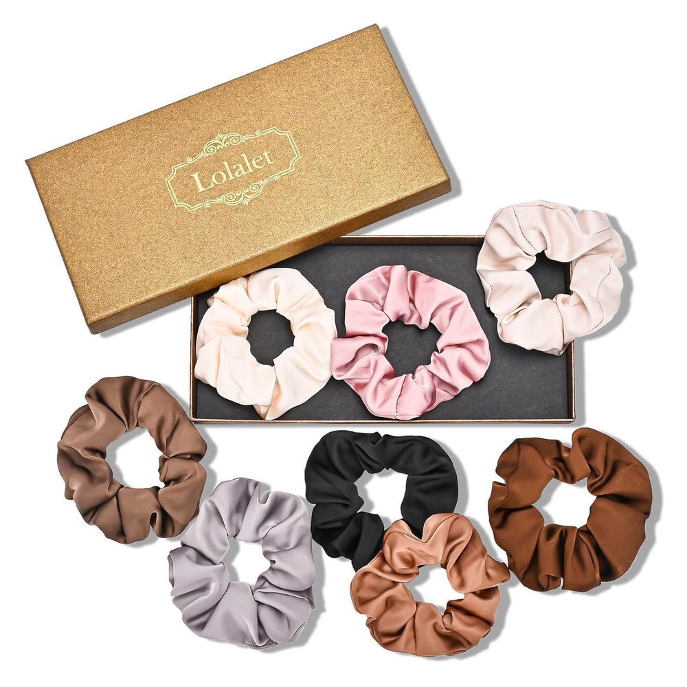 8 Stück Seide Scrunchies Damen Premium Satin Haargummis 8 Fa 1 St