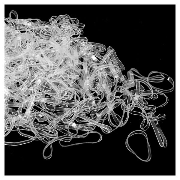 300x Schwarze Elastische Haargummis für Frauen Mädchen - Ide 1 St