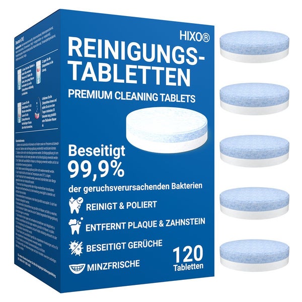 HIXO 120x Reinigungstabletten Gebissreiniger für Zahnersatz Retainer 120 St
