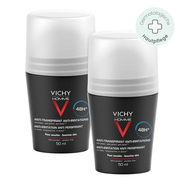 Vichy Homme Deo Roll-On für empf Haut 2X50 ml