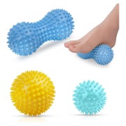 Massagebälle Faszienball Igelball Noppen 3er Rücken Gelb Bla 1 St