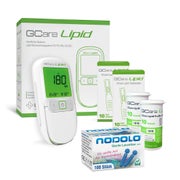 Gcare LIPID Gesamtcholesterin Messsystem + 20 TS + 110 Lanz 1 St