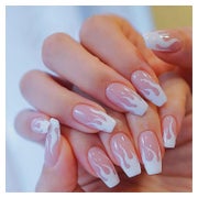Falschnägel Ballerina Acryl Flamme Mittel 24St Frauen Rosa 1 St