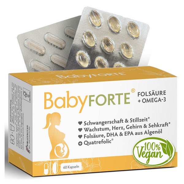 BabyFORTE Folsäure + Omega-3 - Schwangerschaft & Stillzeit 60 St