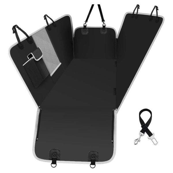 Hundedecke Auto Rückbank 2-in-1 Hundesitz 147*134cm Schwarz 1 St