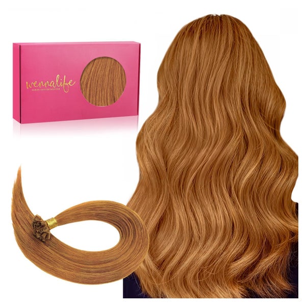 Echthaar Extensions Bonding Keratin 45cm-50s 1-U Tip#30 Aubu 1 St