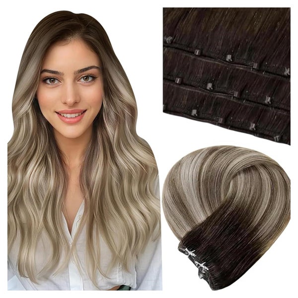 Extensions Echthaar 50cm Remy Balayage Braun 50cm-50G 3.3-EZ 1 St