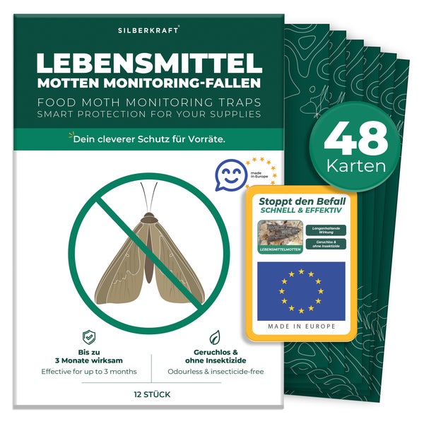 Silberkraft Lebensmittelmottenfallen 48 Fallen 48 St