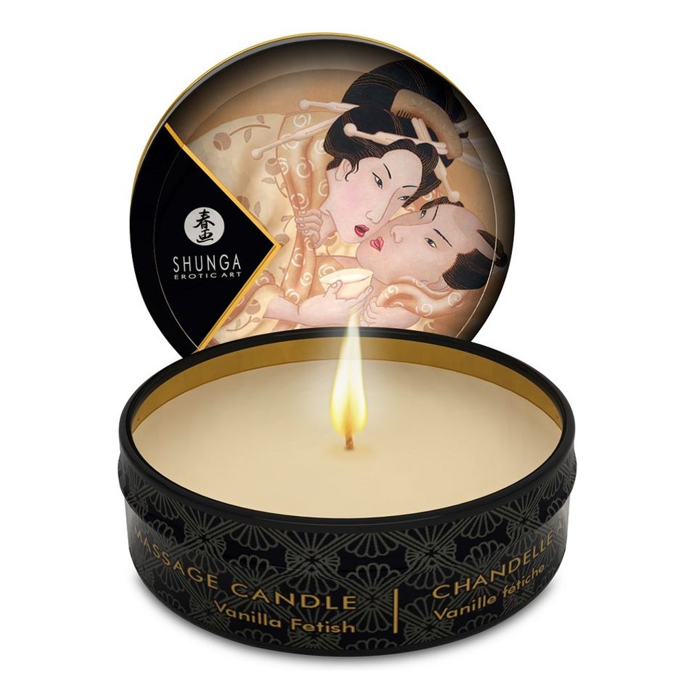 Shunga Erotic Art - "Mini Caress" Vanille-Massagekerze 30 ml