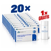 20 x Safecare 3in1 Kombitest - Covid19 + Influenza A + B  & Gratis ZWZ Desinfektionsmittel 20 St