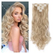 Extensions Clip in 8 Tressen 18 Clips Ombre 60 cm Honigblond 1 St