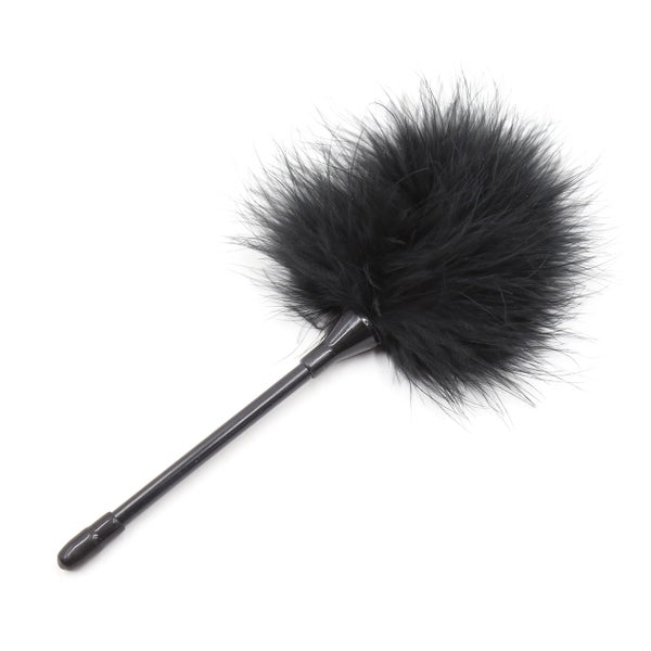 O Shape Fur Short Wand Tickler Schwarz 1 St