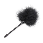 O Shape Fur Short Wand Tickler Schwarz 1 St