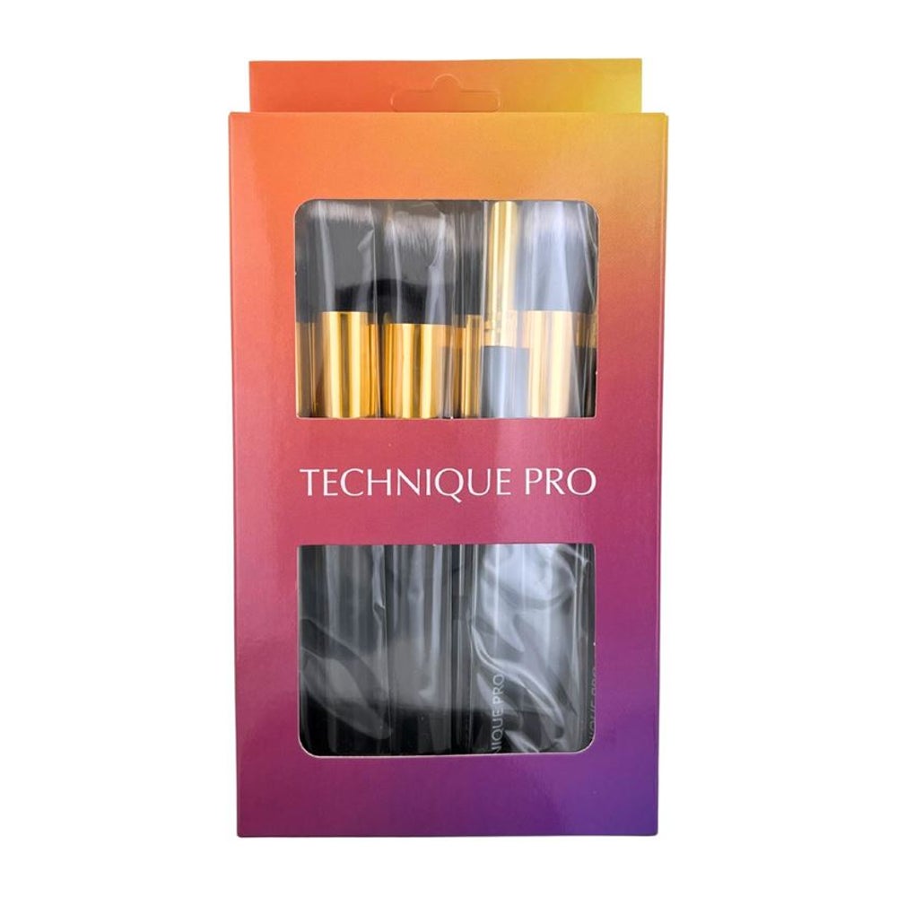 Technique Pro 10-teiliges Make-up-Pinsel-Set - Gold Edition