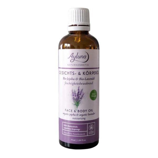 Ayluna Gesichts- & Körperöl Bio – Jojoba & Lavendel, Bio 75 ml