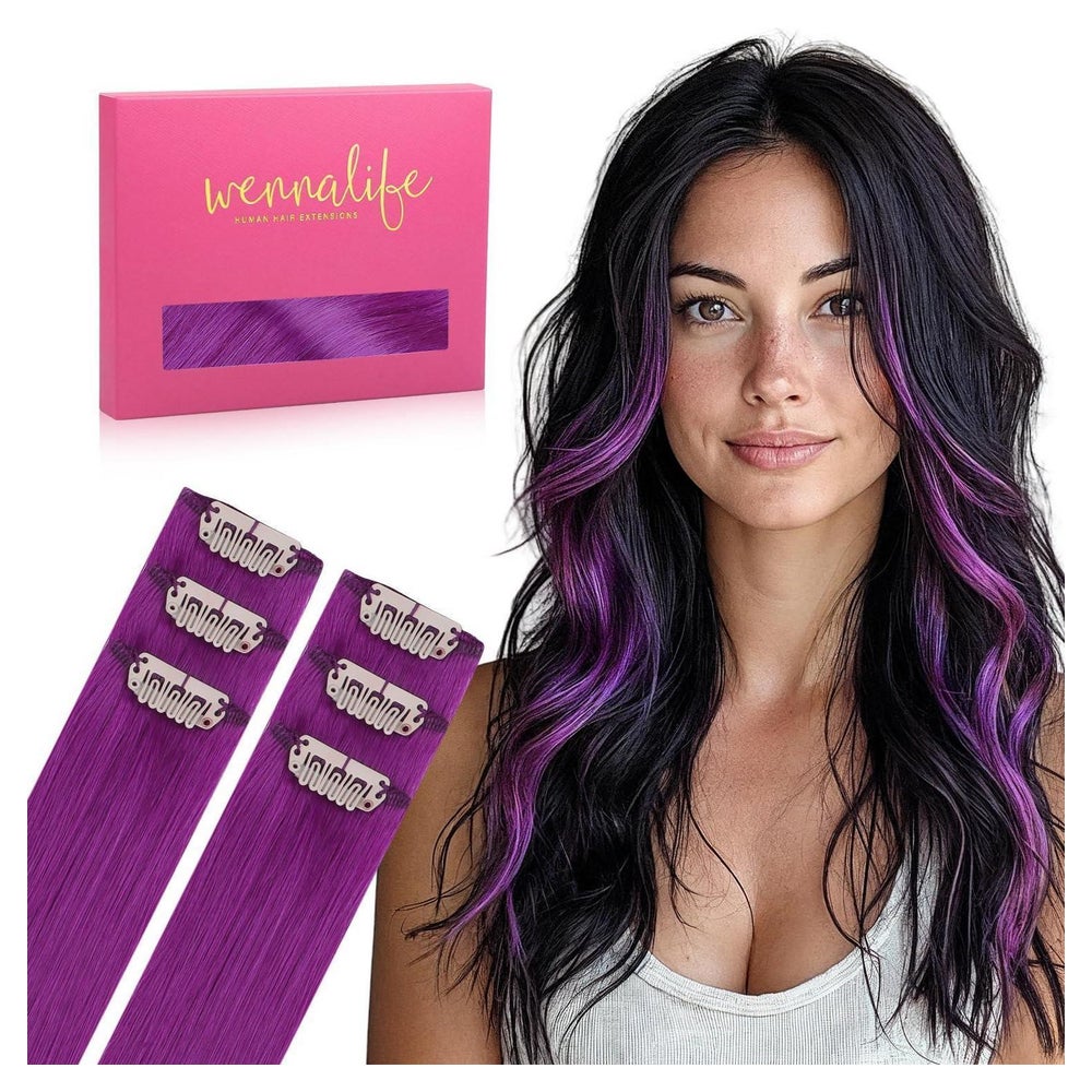 Extensions Clip in Echthaar Remy Haarverlängerung 40cm-30g-6 1 St