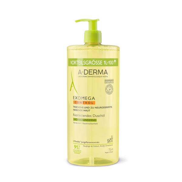 A-Derma EXOMEGA Control Duschöl Rückfettend 1 l