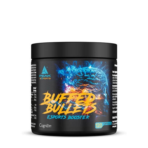 PEAK Buffed Bullets - 120 Kapseln I 30 Portionen I Konzentrations-und Lern- Booster ohne Koffein I Nootropics I mit Cognizin Citicolin I Panax Ginseng I Bacopa Monnieri I Ginkgo Biloba 95 g