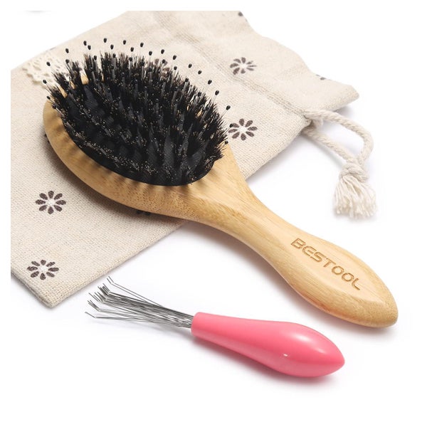 BESTOOL Kleine Reise Haarbürste für Damen Herren Kinder Wild 1 St