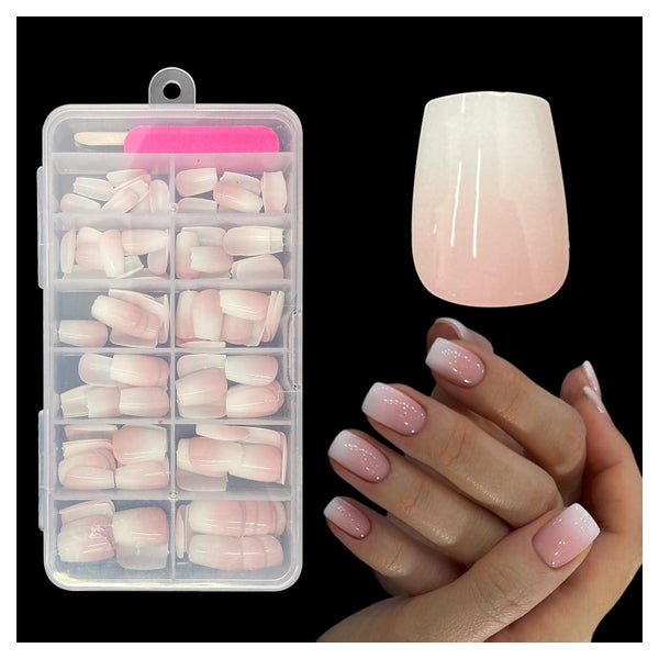 Falsche Nägel Tips Set Französisch 120 Stück Weiß Gradient W 1 St