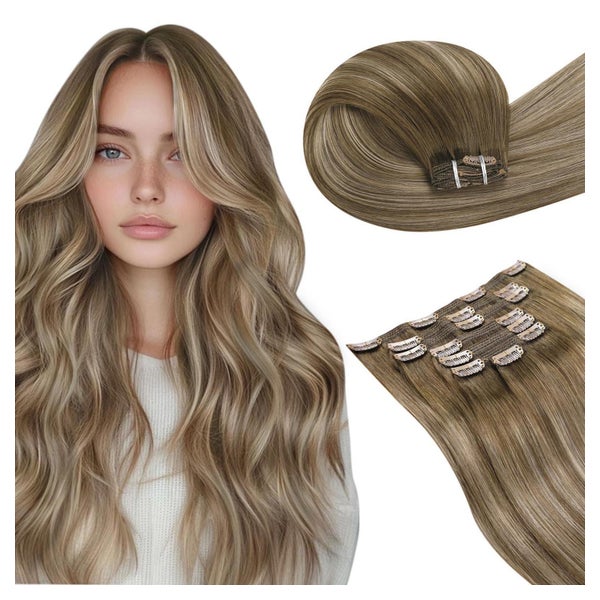 Extensions Echthaar Clip Balayage Ombre 60cm-7PCS-150G 1.5#8 1 St