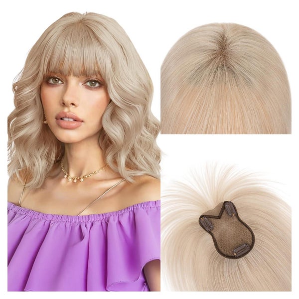 Topper Clipin Echthaar 360Grad Frauen 21g 11inch Mit Pony Gr 1 St