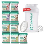 CaloVital Probierpaket Frucht & Dessert 9er + Shaker 450 g
