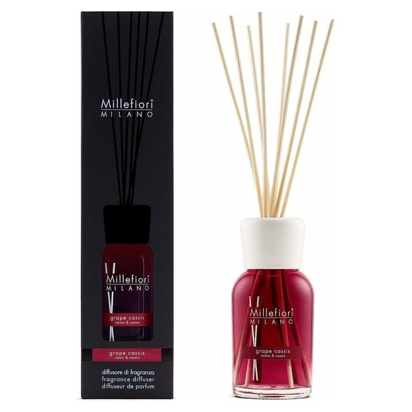 Millefiori Natural Fragrance Diffuser Duftstäbchen Grape Cassis 250ml 0,25 l