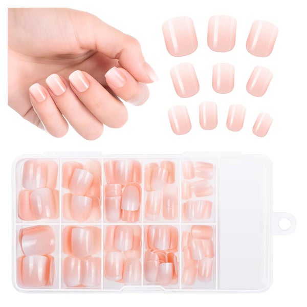 Press On Nails French Tips 120 Stück Frauen Einfarbig 1 St