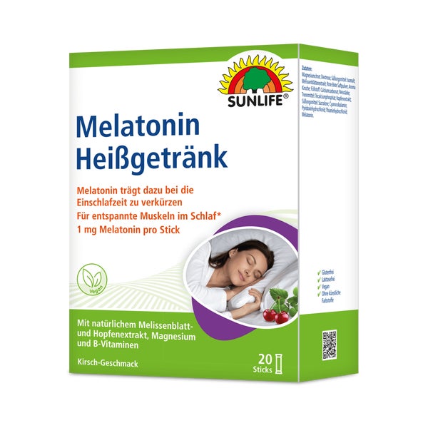 SUNLIFE® Melatonin Heißgetränk Kirschgeschmack 80 g