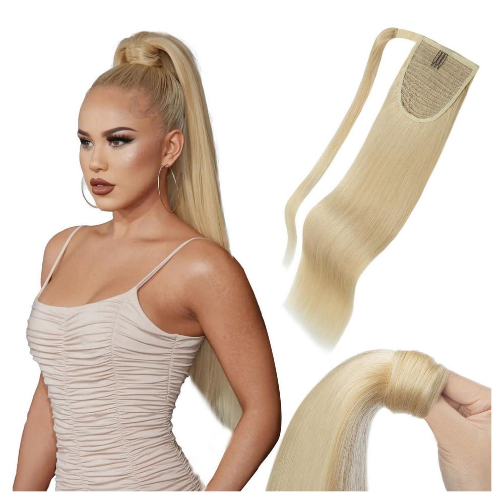 Pferdeschwanz Haarverlängerung Echthaar Zopf Klett 50 cm-95g 1 St