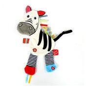 Label Label Schmusetuch / Spieltuch / Schnuffeltuch mit vielen Etiketten zum Fühlen Zebra 1 St