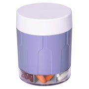 Tablettenbox 7 Tage Fächer Monat 21 Etiketten Violett 1 St