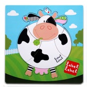 Label-Label Steckpuzzle / Holzpuzzle / Greifpuzzle Kuh 1 St