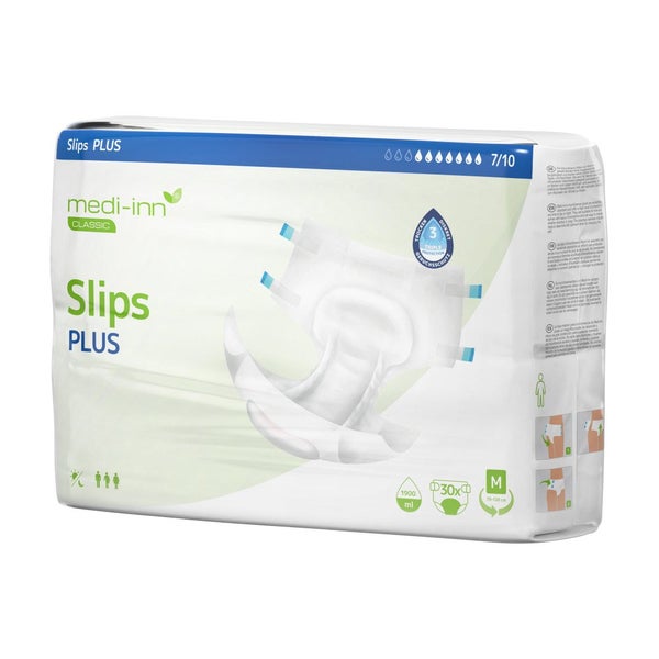 Medi-Inn Inkontinenz-Slips PLUS, 7 Tropfen, Unisex-Passform, weiß, Gr. M 30 St