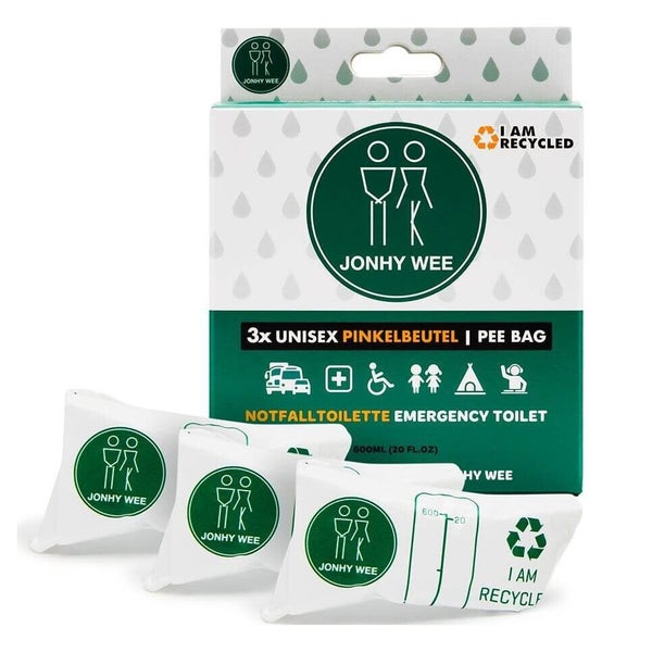 Jonhy Wee Pinkelbeutel/notfalltoilette 600 Ml 3 St