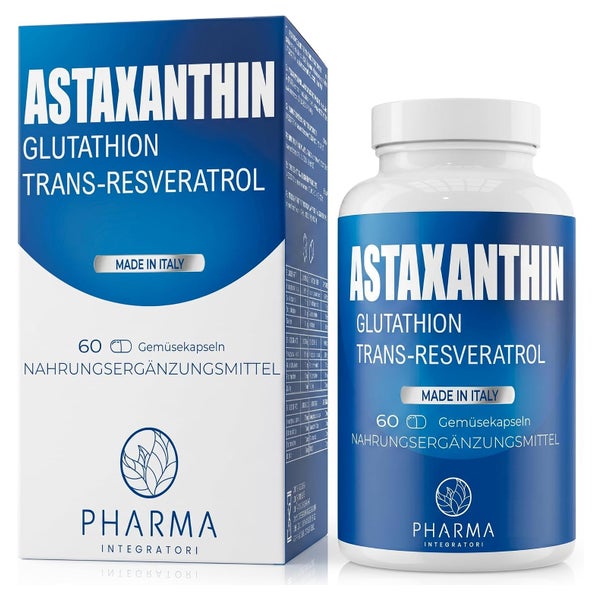 PHARMA INTEGRATORI Astaxanthin mit Resveratrol, Glutathion 60 St