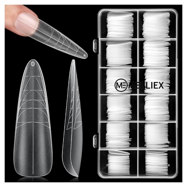 Nagelspitzen 288 Teile Mandelform matt komplette Abdeckung A 1 St