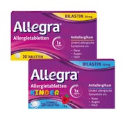 Produktabbildung: Allegra® Allergietabletten, + Allegra® Allergietabletten für Kinder 1 Set
