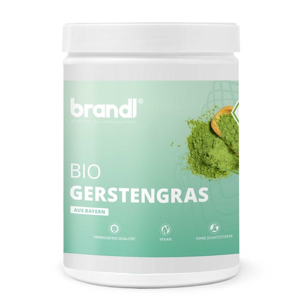 brandl® Gerstengras Pulver Bio | Bio Gerstengras in Premium-Rohkost-Qualität unabhängig laborgeprüft 500 g
