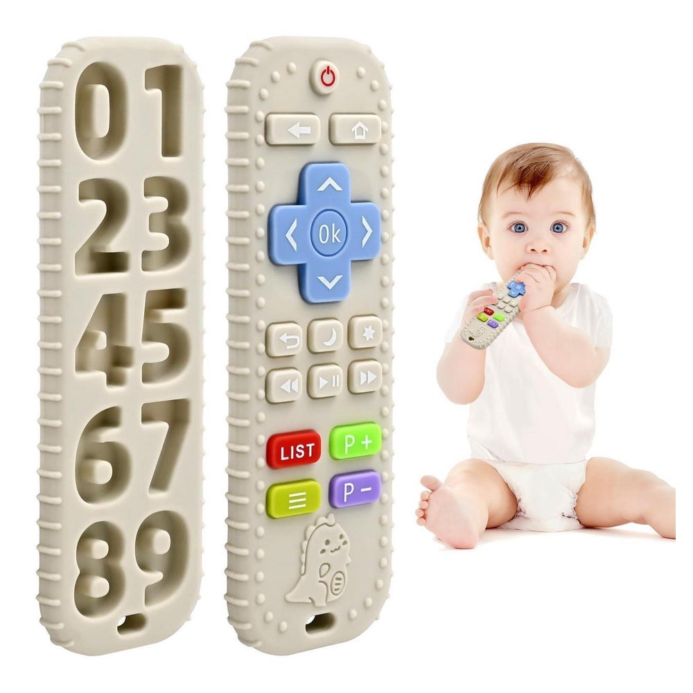 Silikon Beißring Zahnhilfe Spielzeug für Babys 3 1 St