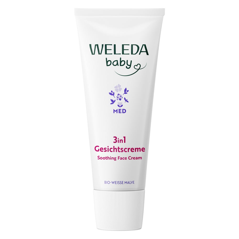 Weleda Baby 3in1 Gesichtscreme Weiße Malve 50 ml