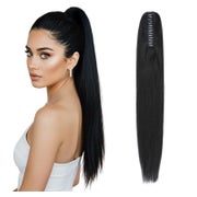 Pferdeschwanz Zopf Clip In Echthaar Glatt Damen 55cm-120g 01 1 St