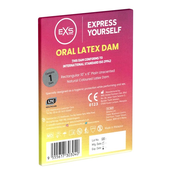 Latex Oral Dam – Sicherer Schutz, gefühlsecht (1 Tuch) 1 St