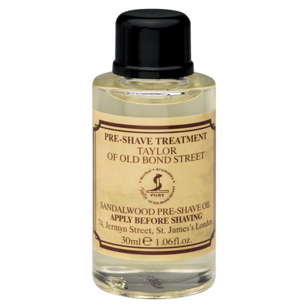 Taylor of Old Bond Street, Pre-Shave Treatment Sandalwood Pre-Shave Oil 1 St