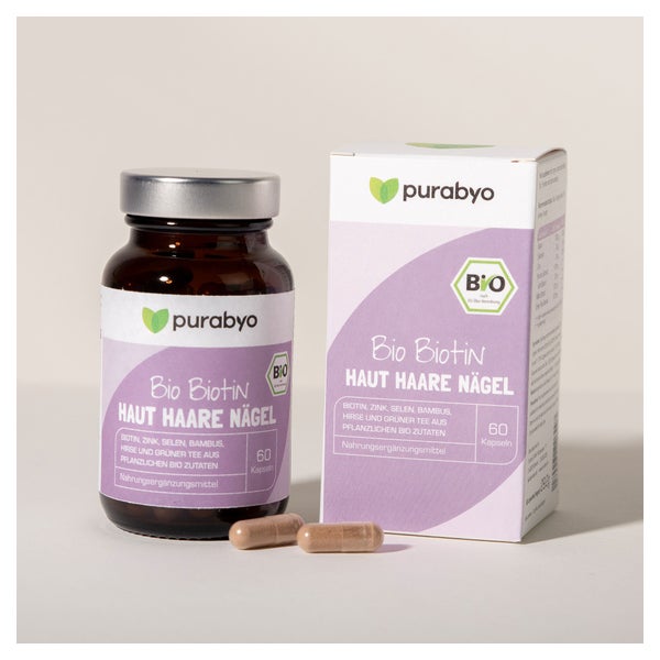 Purabyo Bio Biotin - Haut, Haare, Nägel 60 St