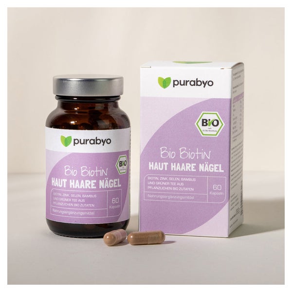 Purabyo Bio Biotin - Haut, Haare, Nägel 60 St