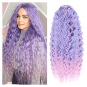YEESHEDO 22 Zoll Lila Lockige Häkelzöpfe, 3 Packungen Crochet Braids Haar