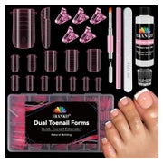 Polygel Tips Zehennägel Rosa 240PCS Pink + Slip Solution Set 1 St